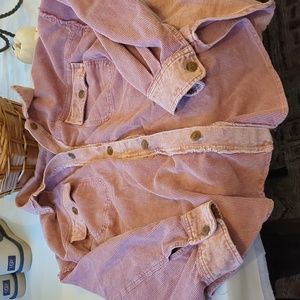 S. Pink shacket jacket oversized